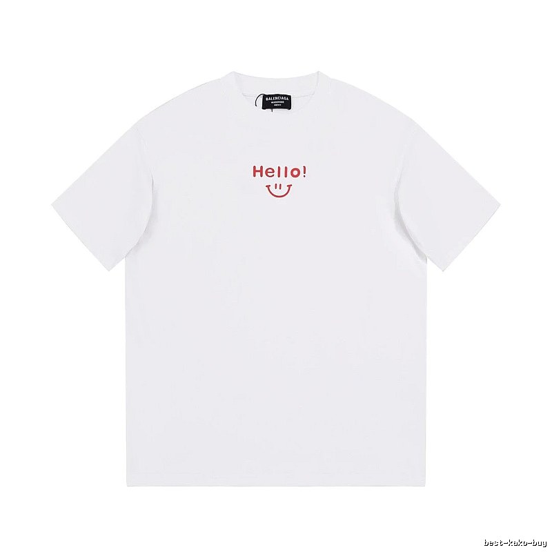Balenciaga Smile Collection Minimalist Style White T-shirt