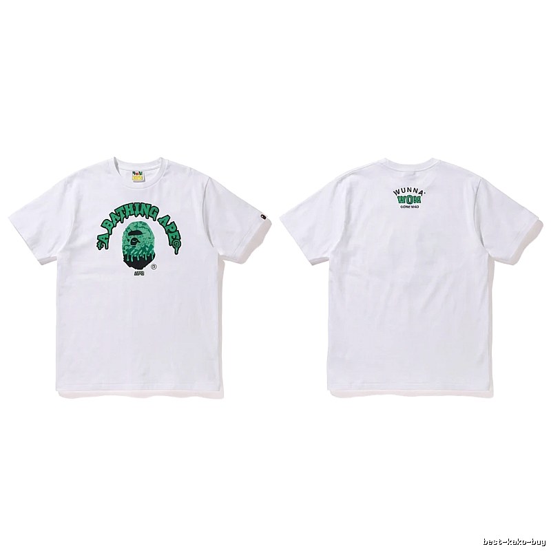 Bape Ape Head Minimalist Style White T-shirt