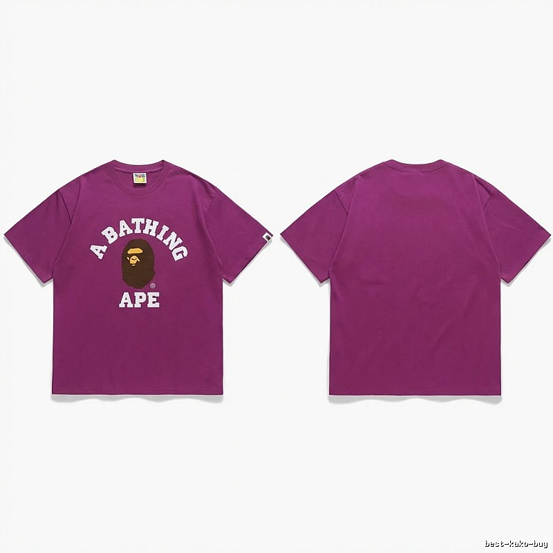 Bape Ape Head Purple Trendy T-shirt