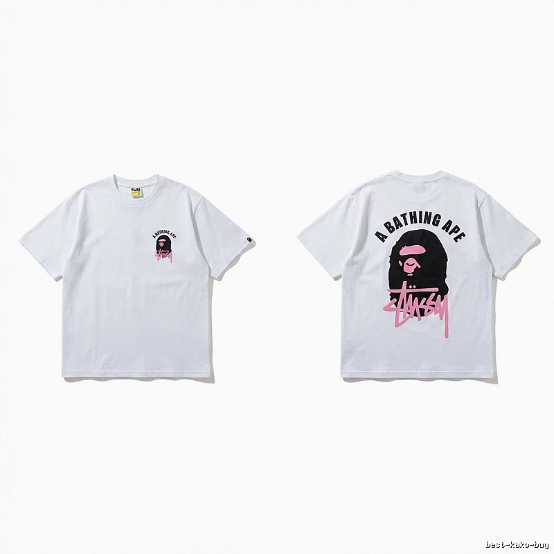 Bape Ape Head Trendy and Cool Style White T-shirt