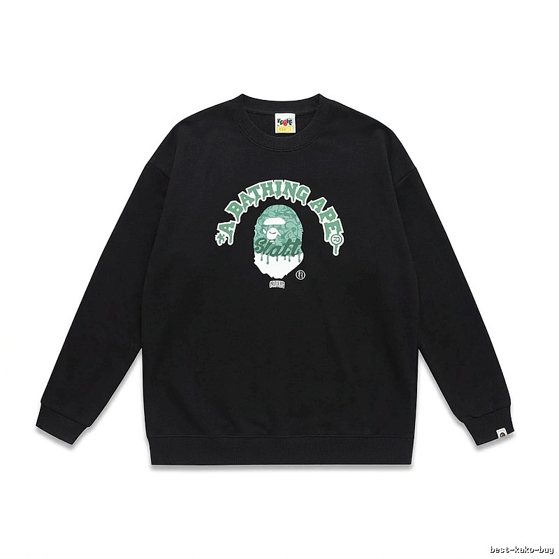 Bape Ape Head Trendy Cool Black Sweatshirt