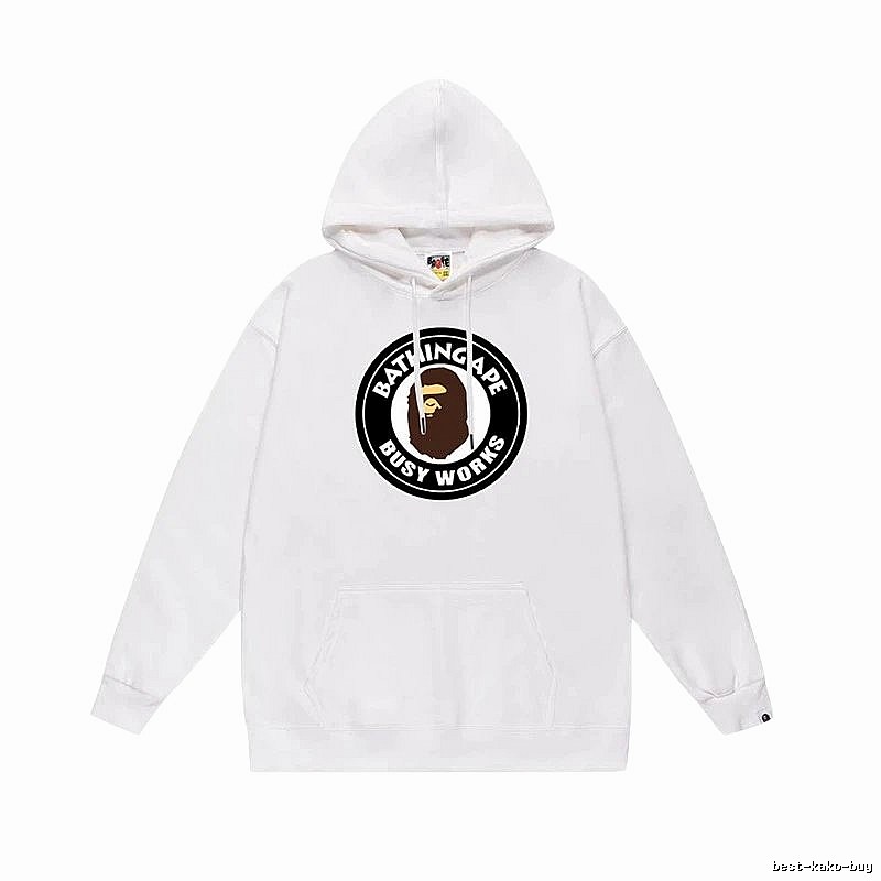 Bape Black Label Casual Style White Hoodie