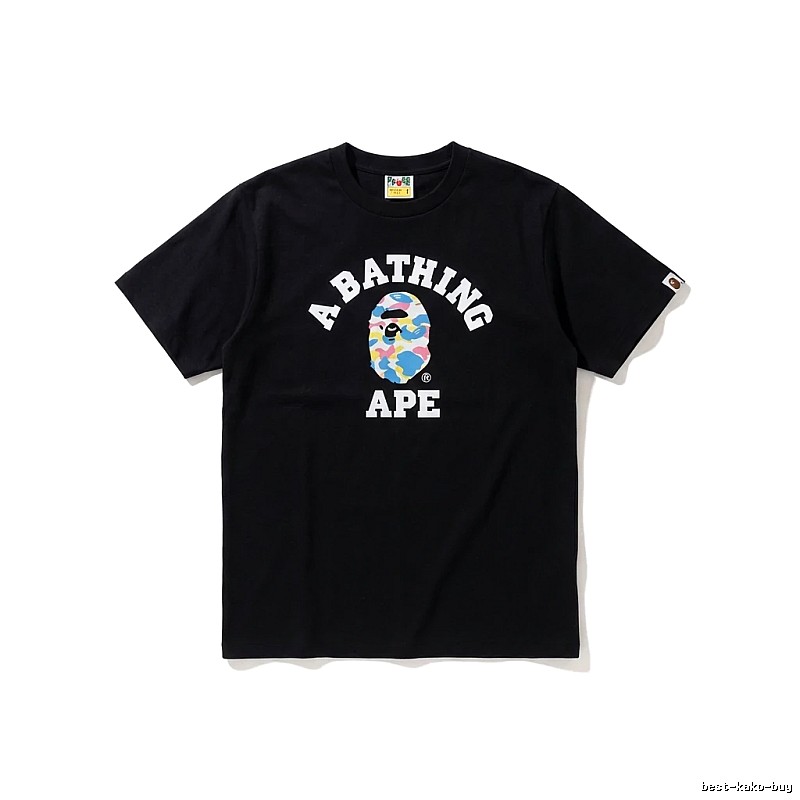 Bape camouflage style black T-shirt