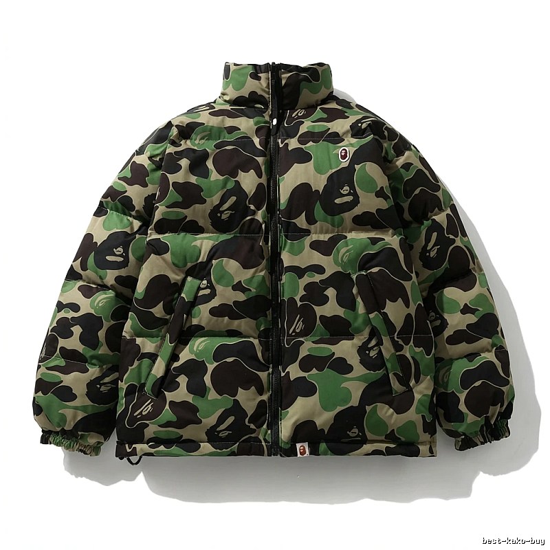 Bape camouflage-style down jacket