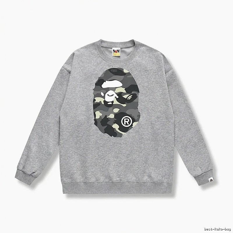 Bape camouflage style grey sweatshirt
