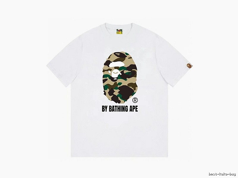 Bape camouflage style white T-shirt