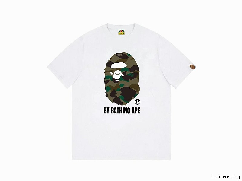 Bape camouflage-style white T-shirt