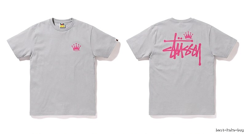 Bape Crown Print Trendy and Cool Short-sleeved Shirt