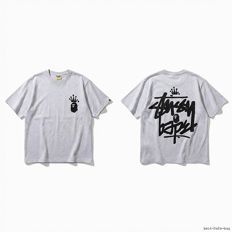 Bape Crown Trendy and Cool Style White T-shirt
