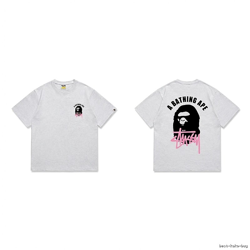 Bape Pink Trendy and Cool Short-sleeve Shirt