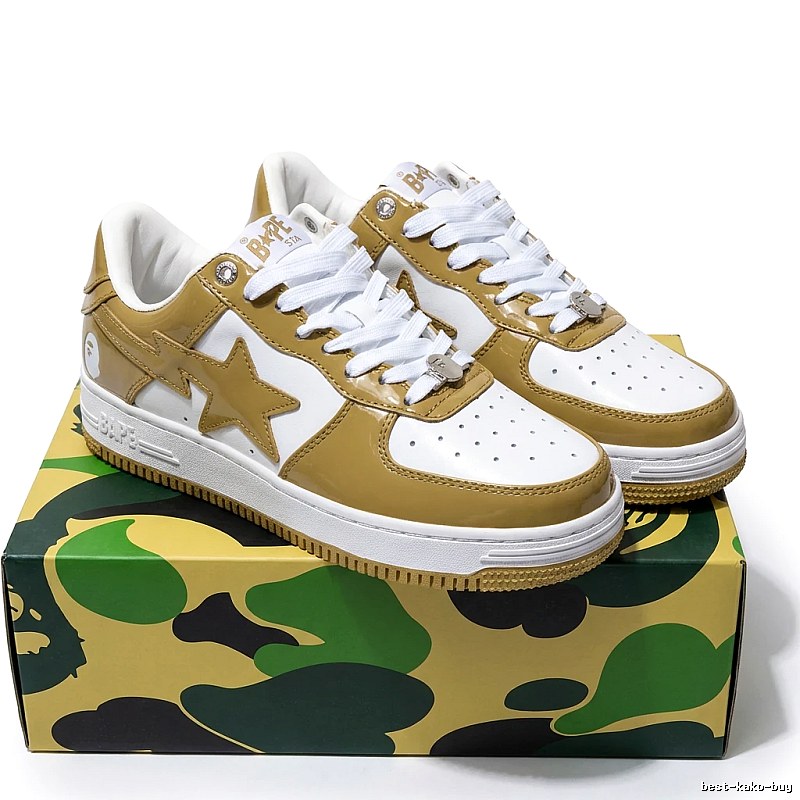 Bape Star Series White-Brown Trendy Shoes