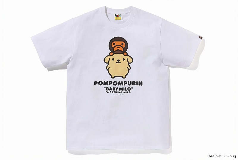 Bape x Pompompurin Co-branded Short-sleeve White