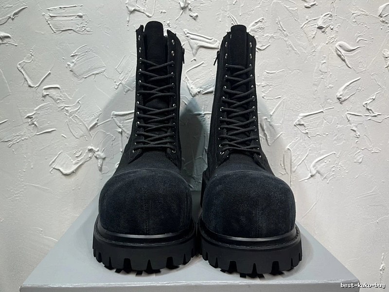 Black Combat Boot with Tall Black Lace-up Boot for Casual Outfits
