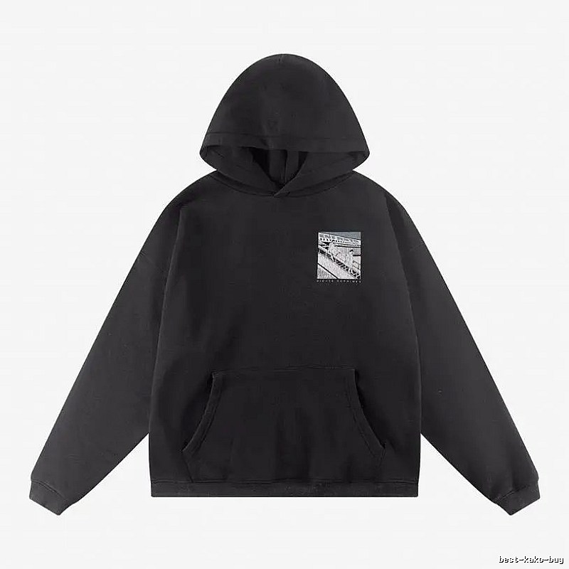 Bold Print Direction Graphic Zip Hoodie Commuter Look