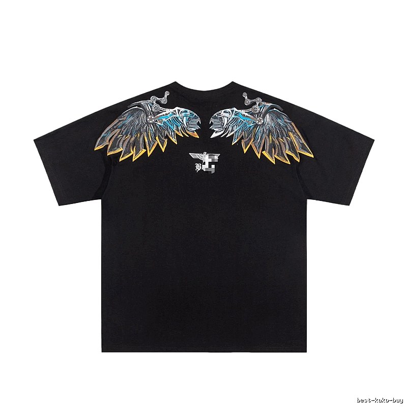 BOY Mechanical Wing Street Style Black Short Sleeve T-Shirt