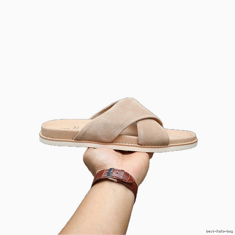 Brunello Cucinelli Casual Style Sand-colored Slide Sandals