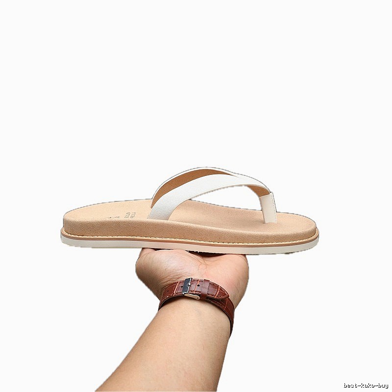 Brunello Cucinelli Casual White and Brown Flip-Flops