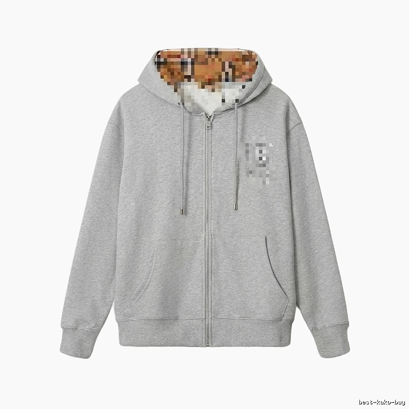 Burberry checkered casual grey hoodie