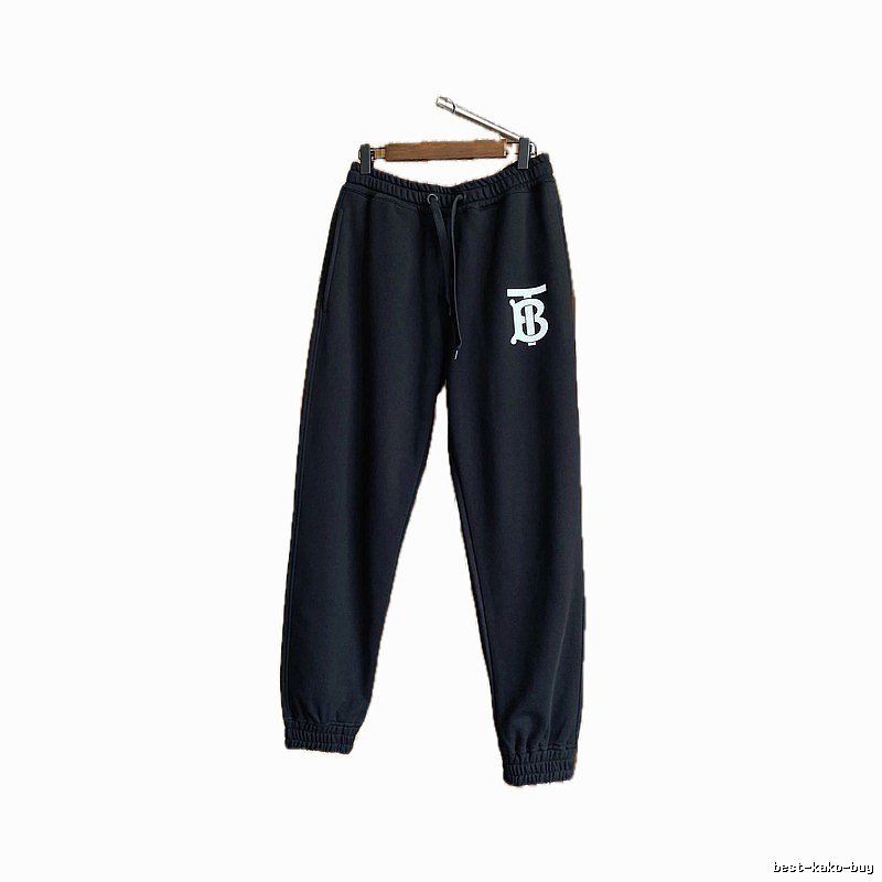 Burberry letter - printed casual black pants