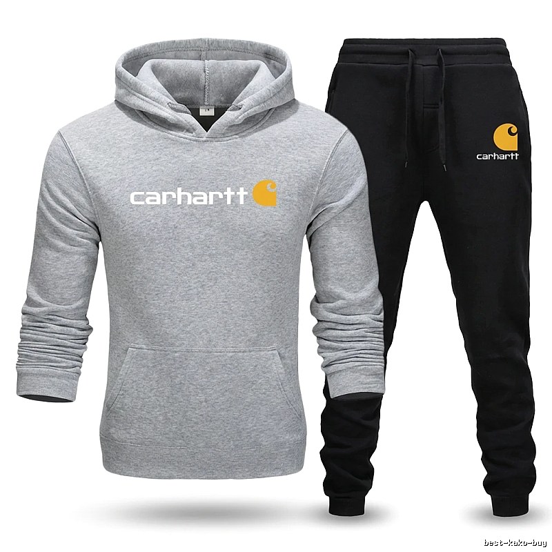 Carhartt casual gray and black sportswear set