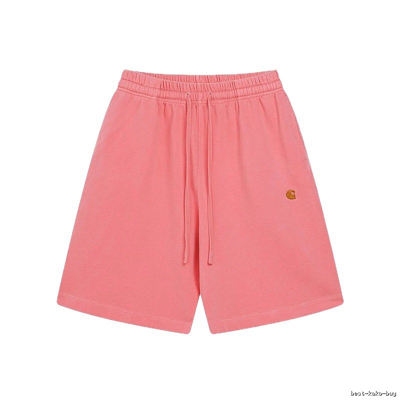 Carhartt WIP Embroidered Casual Style Pink Drawstring Shorts