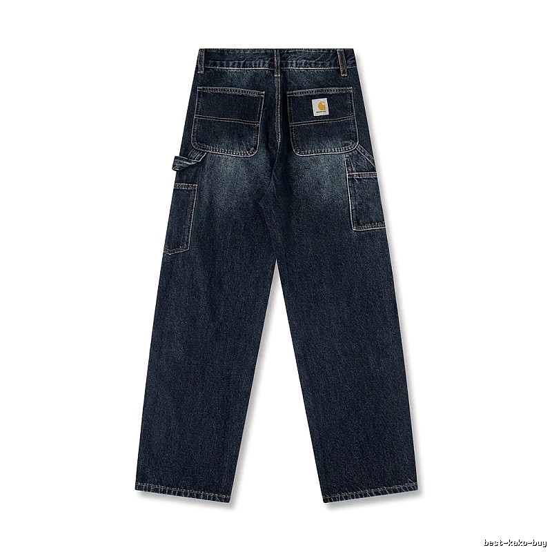 Carhartt workwear style dark denim jeans
