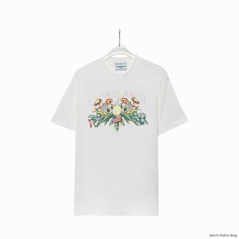 Casablanca Floral Print White T-shirt