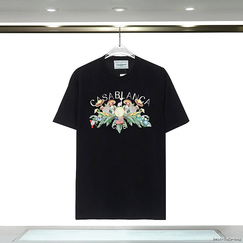 Casablanca - printed casual black T - shirt