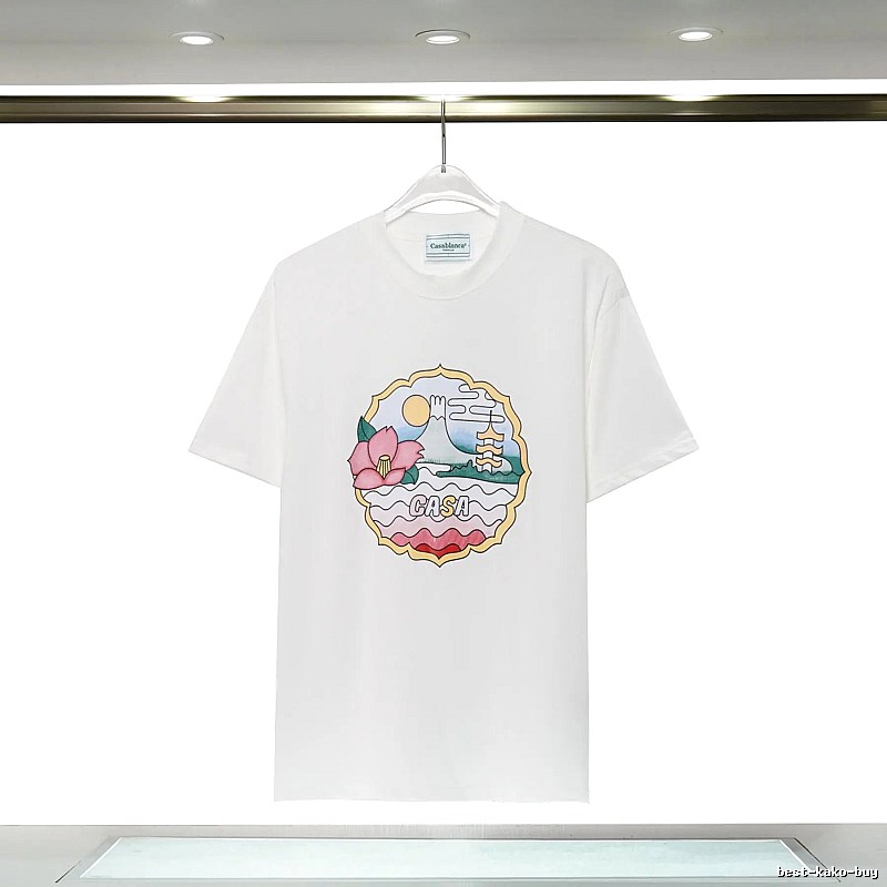 Casablanca - printed Japanese - style white T - shirt