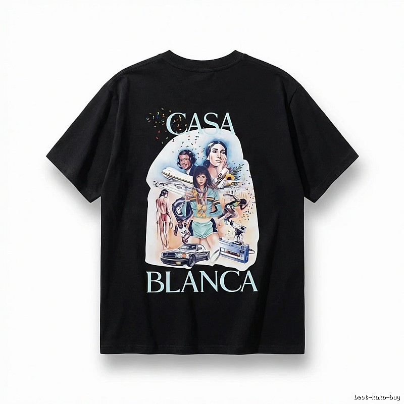Casablanca retro style black T-shirt