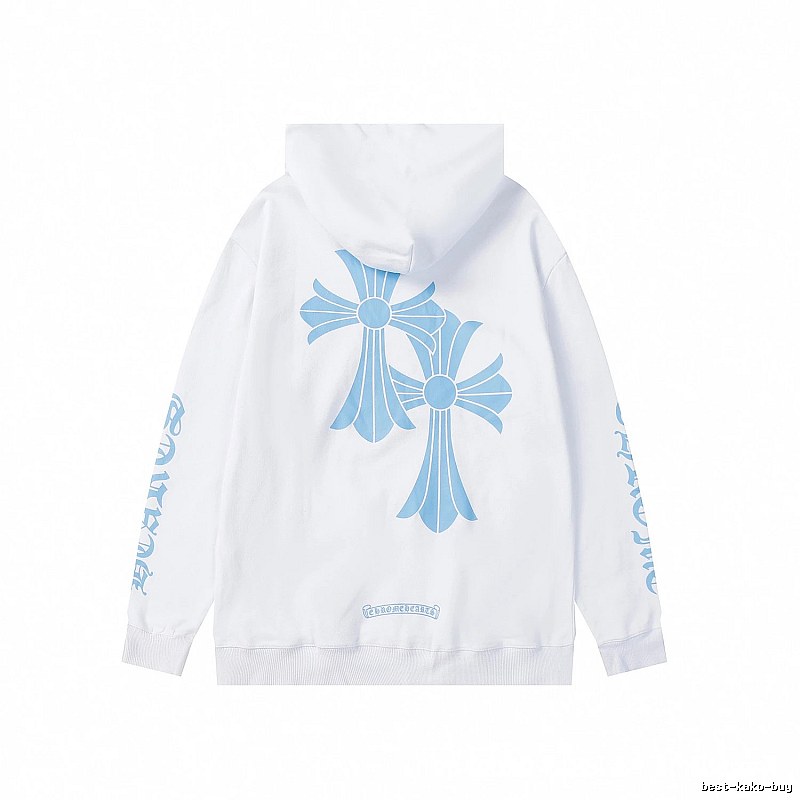 Chrome Hearts 2088-15 White Cross Graphic Hoodie Travel Styling