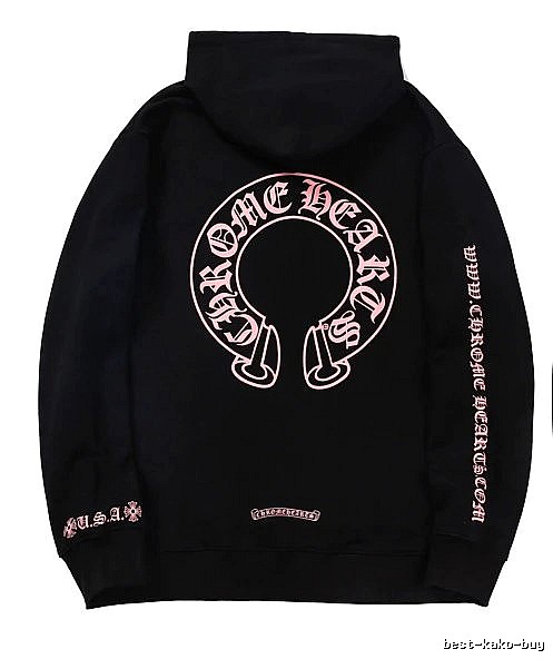 Chrome Hearts 2088-72 Black And Purple Cross Graphic Hoodie Casual Layering