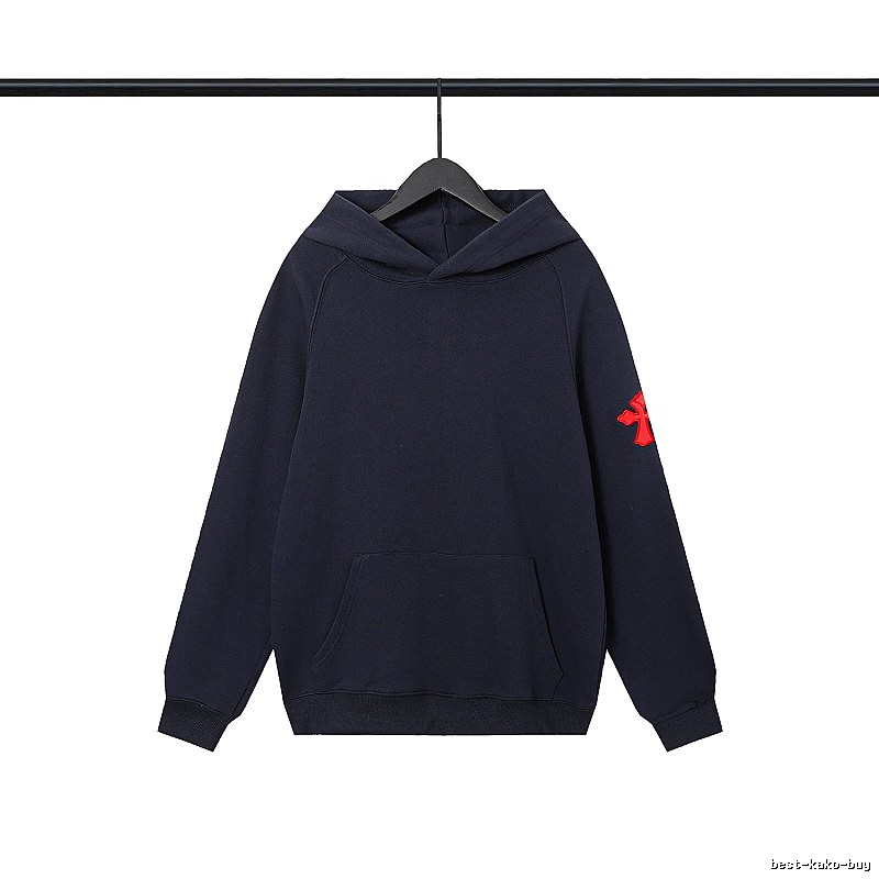 Chrome Hearts 2089-83 Navy Cross Graphic Hoodie Sport Casual