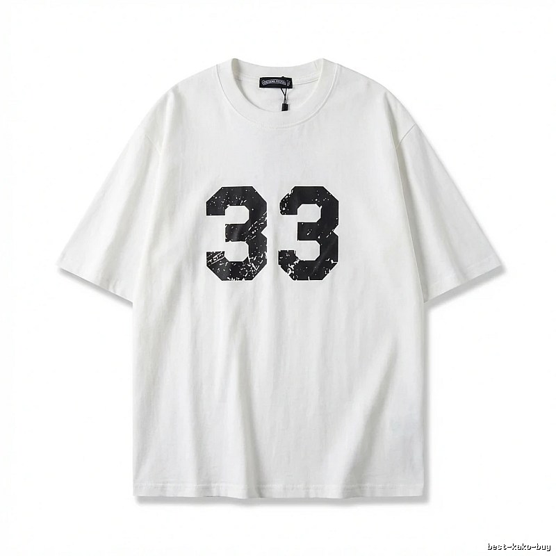 Chrome Hearts American-style digital wind white T-shirt