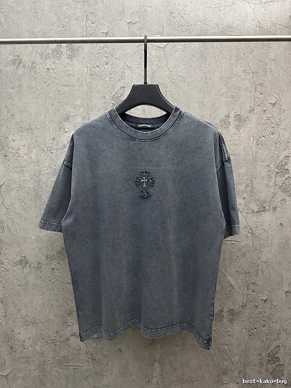 Chrome Hearts Cross Retro Style Gray T-shirt
