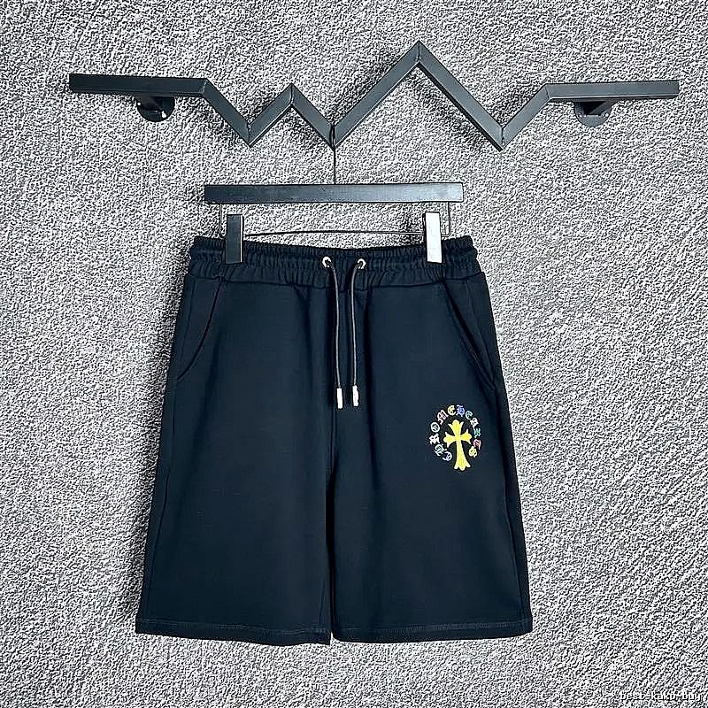 Chrome Hearts Cross Trendy Brand Black Shorts