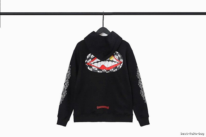 Chrome Hearts Easy Match Cross graphic hoodie Black Blue Cross for Leisure Wear