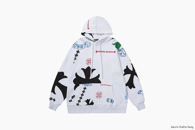 Chrome Hearts Gift Ready Cross graphic hoodie Black Blue Cross with Fresh Pattern