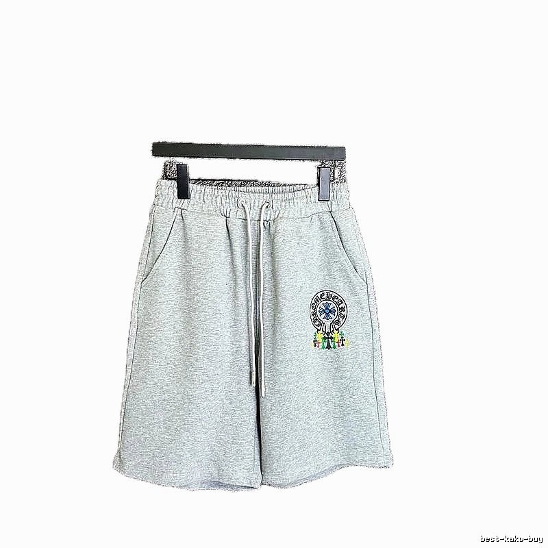 Chrome Hearts Grey Trendy Shorts
