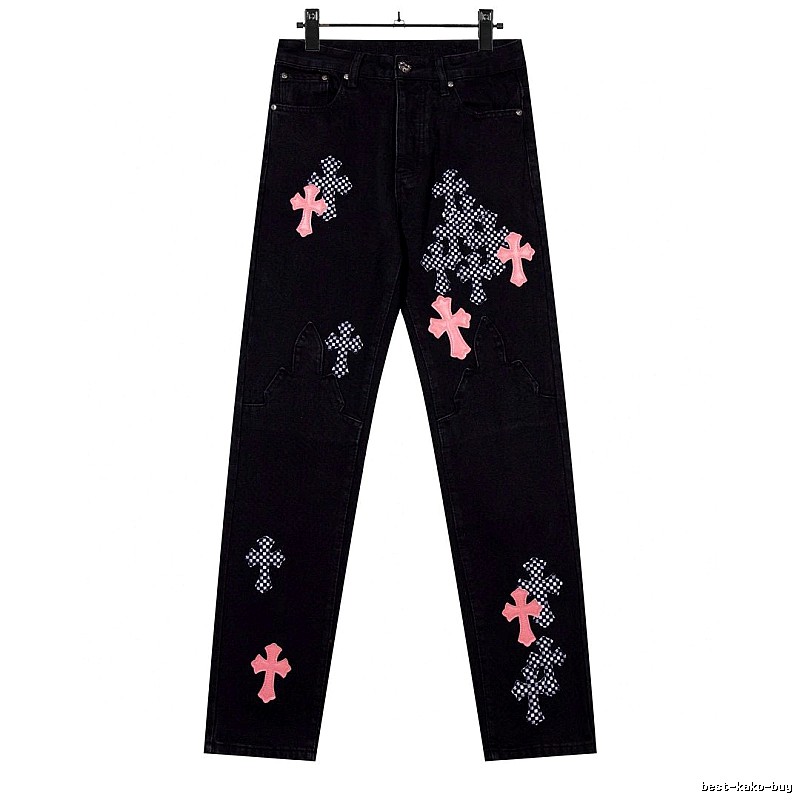 Chrome Hearts Monogram Graphic jeans Light Denim Jeans for Layered Styling