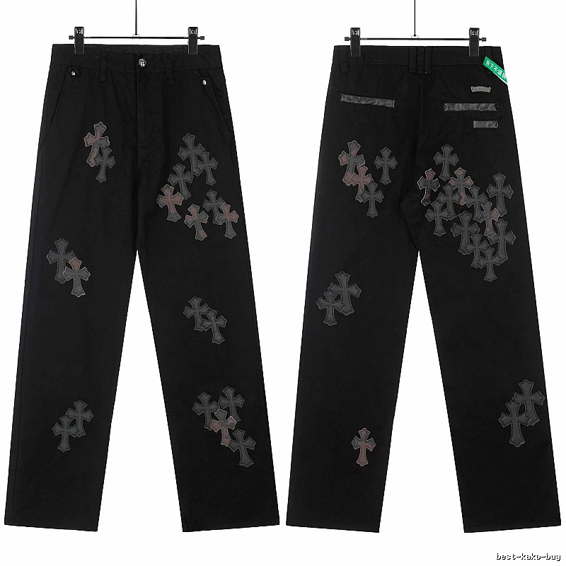 Chrome Hearts Patterned Graphic jeans Light Denim Jeans with Polished Detail
