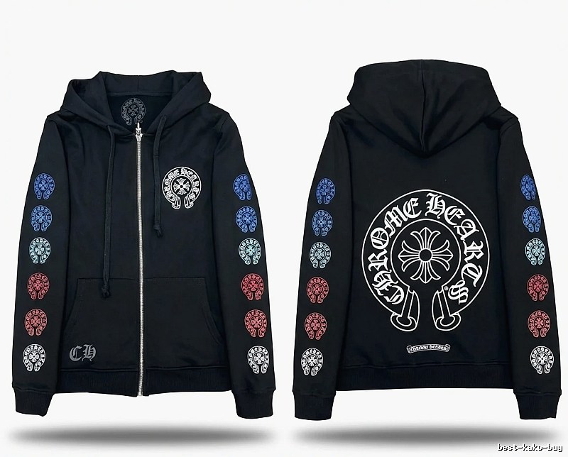 Chrome Hearts Printed Trendy and Cool Black Coat