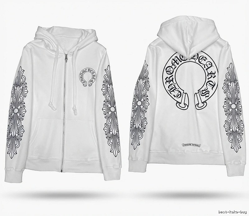 Chrome Hearts Printed Trendy and Cool Style White Hoodie