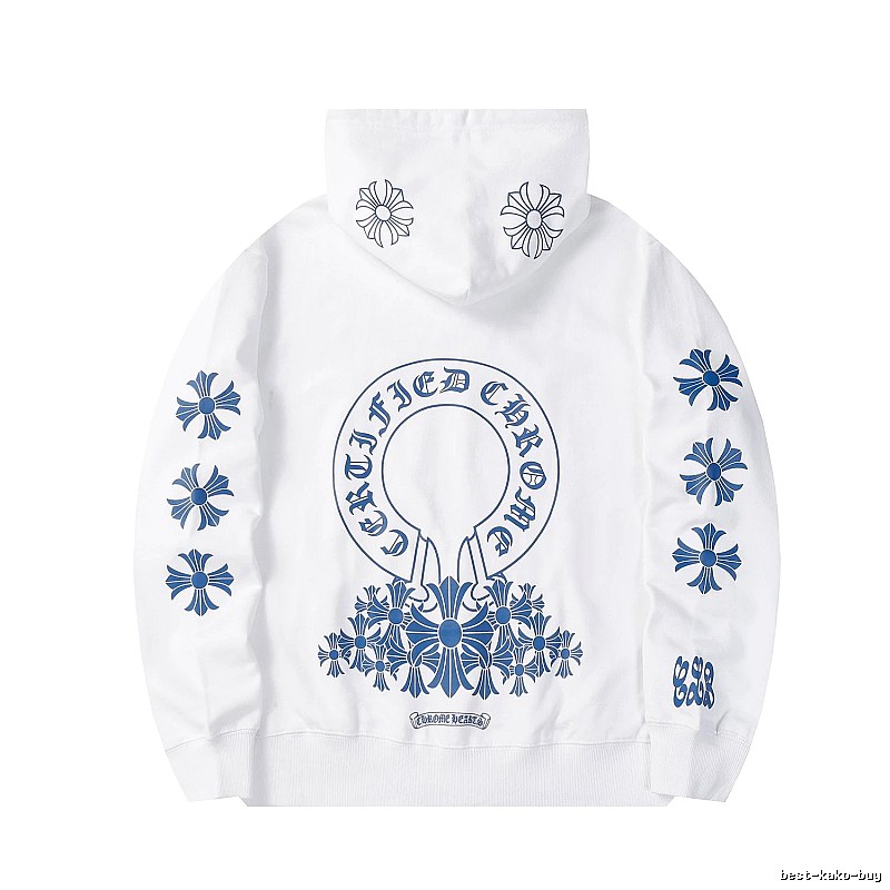 Chrome Hearts Sport Cross graphic hoodie Black Blue Cross for Collection Drops