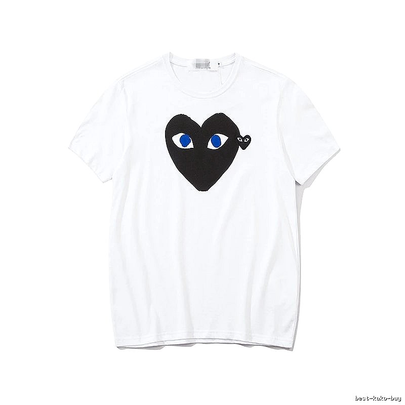 Comme des Garcons PLAY 2023-03 Black Style 2303 Heart Logo T-Shirt Poolside Style
