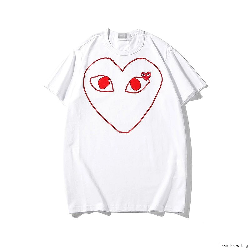 Comme des Garcons PLAY 2023-13 Red Style 2313 Heart Logo T-Shirt Minimal Look