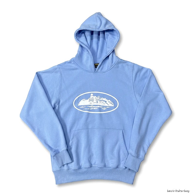 Corteiz Nautical Style Light Blue Hoodie