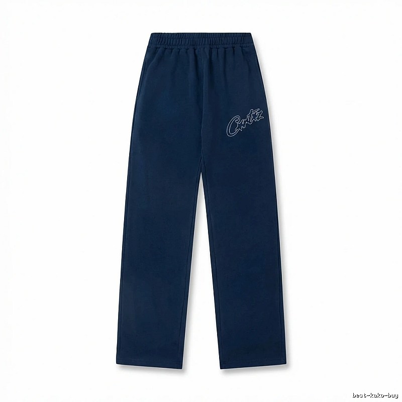 Corteiz simple style dark blue trousers
