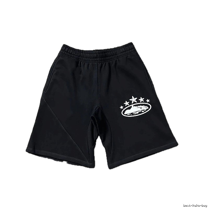 Corteiz Star Print Casual Black Shorts
