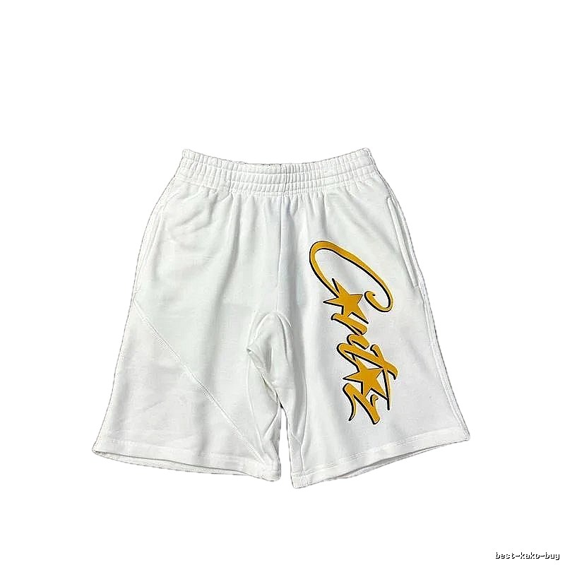 Corteiz trendy and cool style white shorts